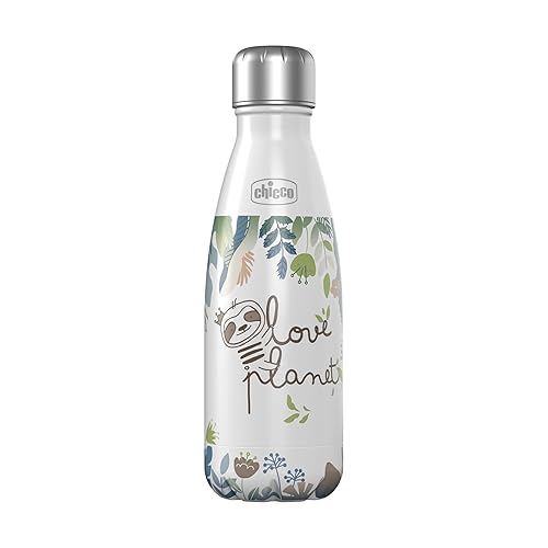 Miniatura 10 de Chicco Botella de agua de acero inoxidable de doble pared aislada al vacío, 17 onzas, acero inoxidable de grado alimenticio, apertura de boca ancha,