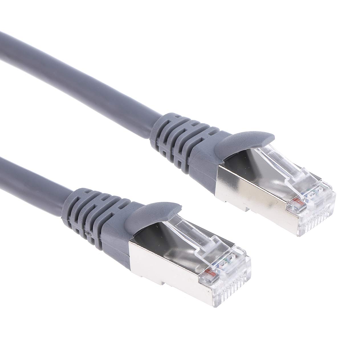 RS PRO Câble Ethernet Cat.6a - 2 m - Gris - Fiche A RJ45 S/FTP - B RJ45 - LSZH