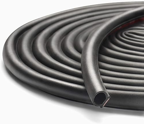 Tira de sellado para puertasventanas, sellos de respaldo autoadhesivos con gran espacio, fácil de cortar a tamaño 1 (negro, 18 pies) disponible en Yaxa Colombia