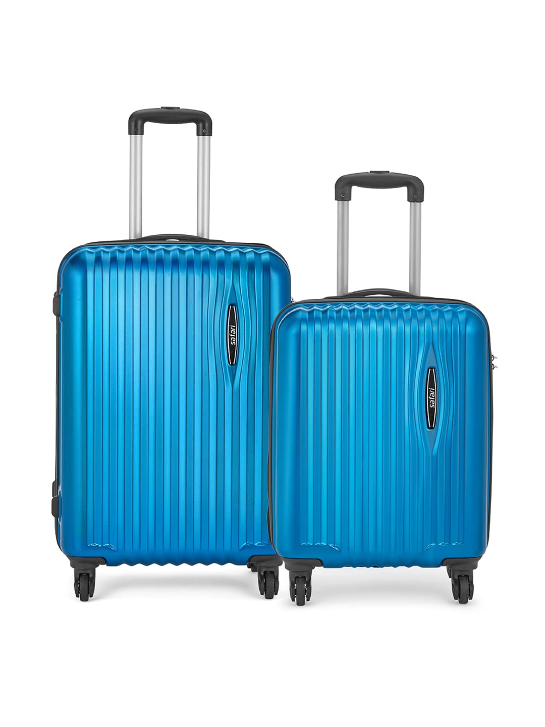 Safari Glimpse Set of 2, 56 and 69 Cms Small and Medium Trolley Bags Hard Case Polycarbonate 4 Wheels 360 Degree Wheeling System Luggage, Trolley Bags for Travel, Suitcase for Travel, Electric Blue (B097JLZPPF) Amazon Price History, Amazon Price Tracker