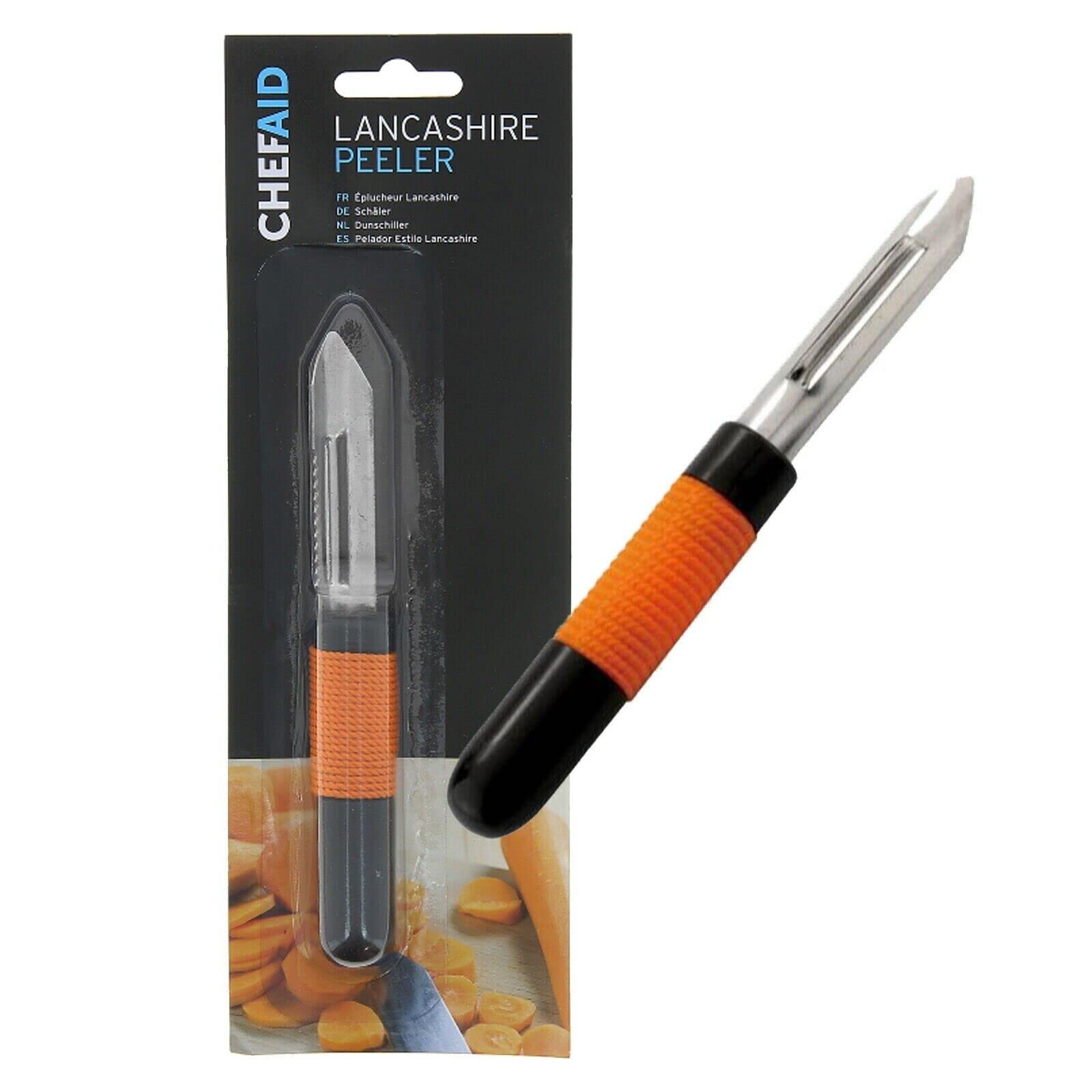 Masterpart Lancashire Potato Vegetable Peeler Stainless Steel Blade Wooden Handle Chef Aid