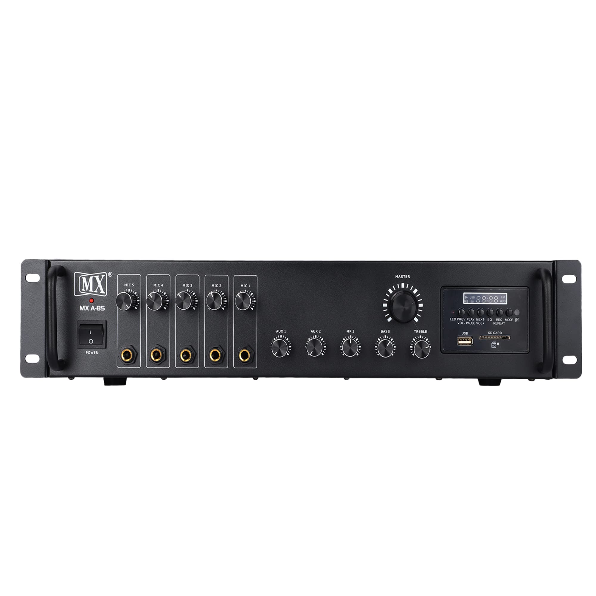 MX (A-85) PA AMPLIFIER WITH LCD DISPLAY,KARAOKE FUNCTION,USB,AUX,MIC,BLUETOOTH,LINE PERFECT FOR HOME AND OUTDOOR FUNCTION
