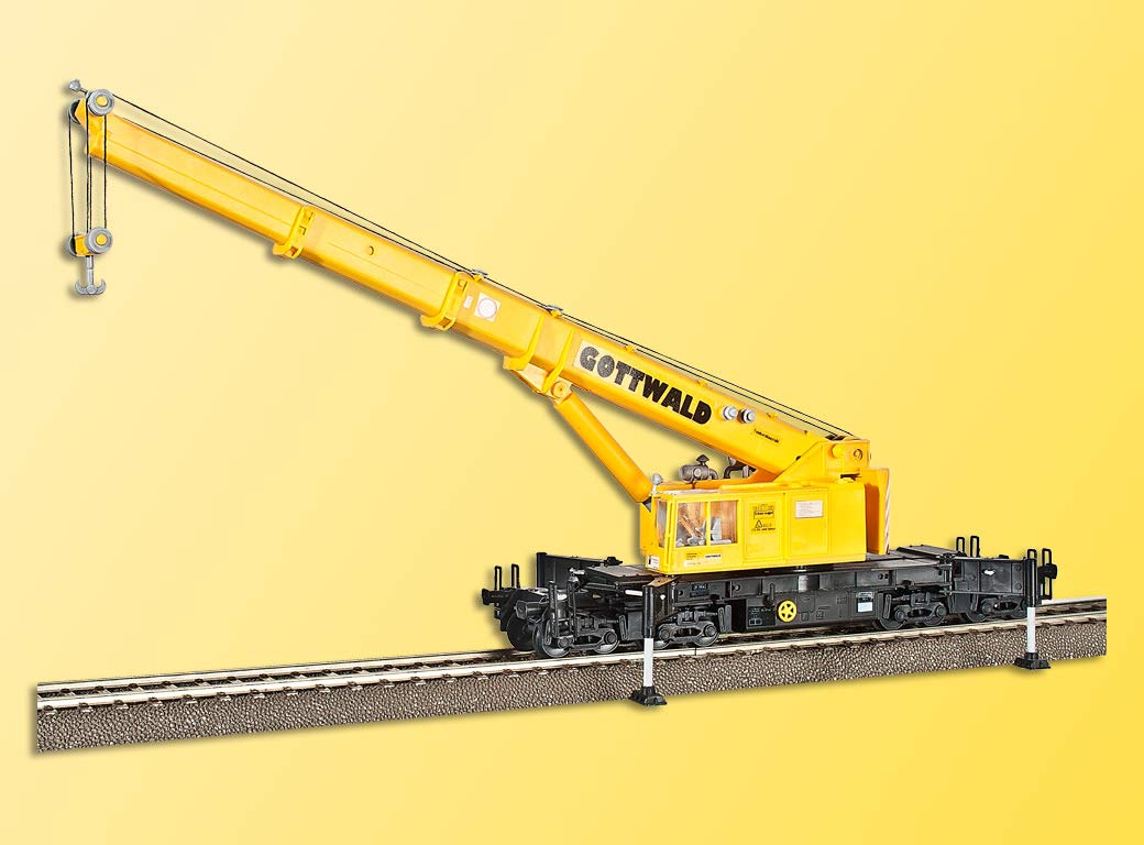 Kibri 1/87 ho : Kit Grue télescopique ferroviaire - Gottwald - non motorisée