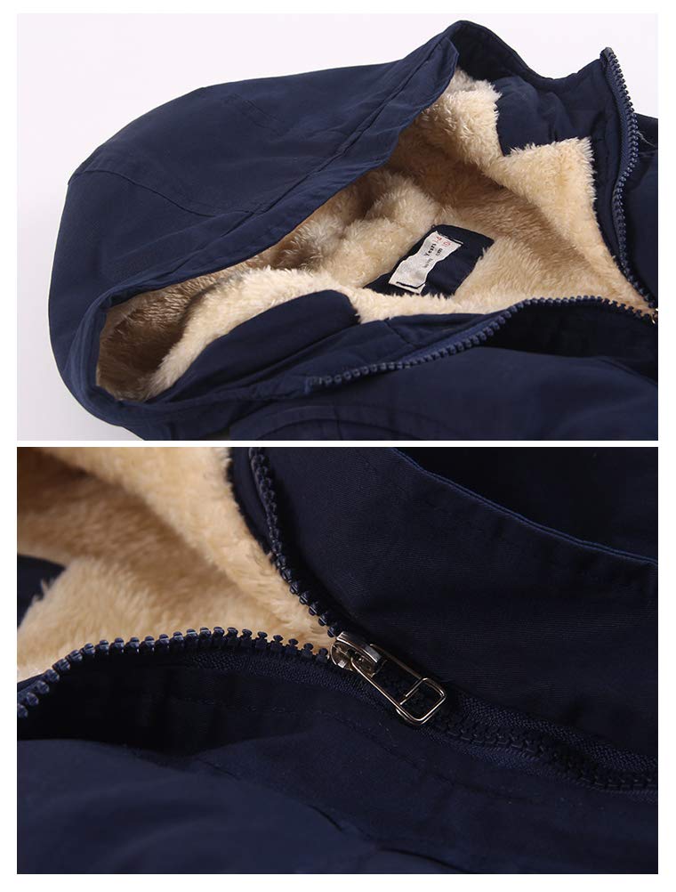 Doudoune pour Bébé Garçon Veste d'hiver avec Capuche Doudoune Ski Manches Longues Enfant Manteau Chaud