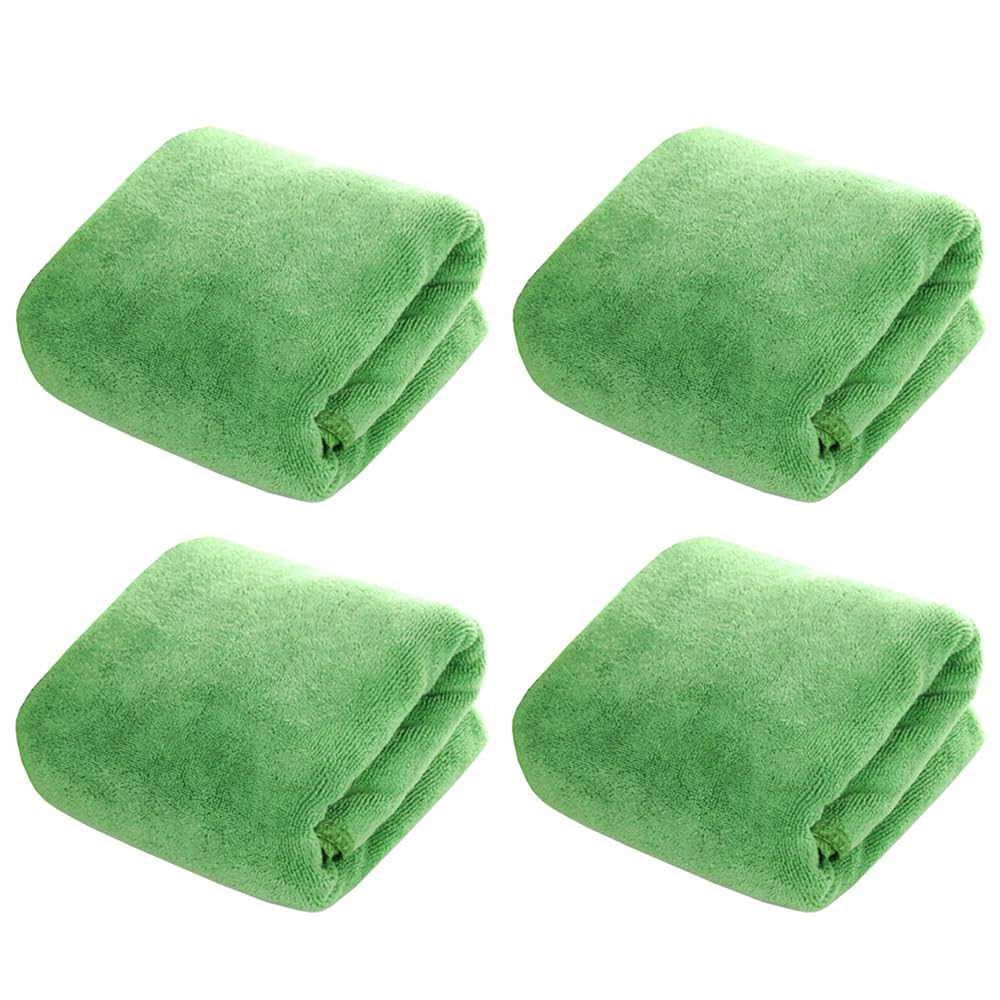 MOCNT 4 X Microfibre Towel 450GSM Bath Towels Quick Dry Sport Absorbent Travel Towel Microfibre Cloth Fast Drying Car Cleaning Towel Swimming Camping Hiking 35cm x 35cm Green