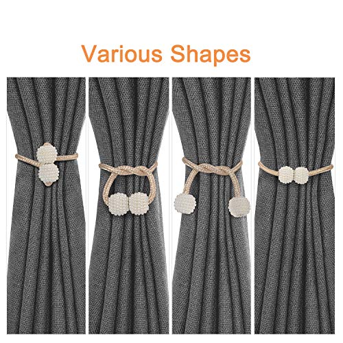 image for FYATTVA Magnetic Curtain Holdbacks Drapery Tiebacks, Convenient Tie Ba