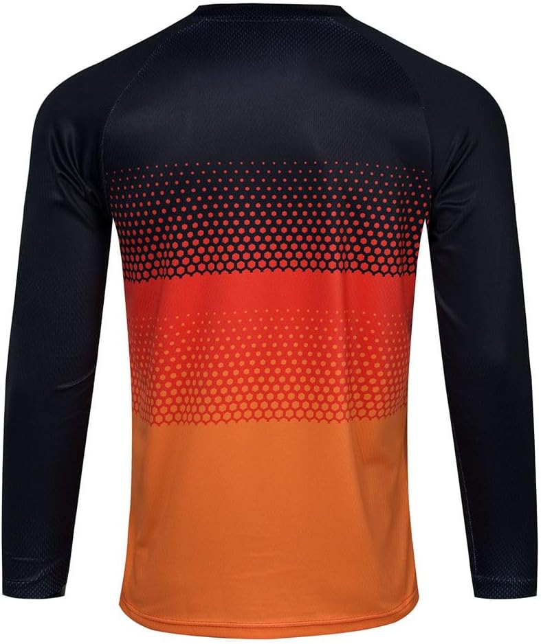 Mountain Bike Jersey for Men, Long Sleeve Dirt Bicycle Shirt for Motorcycle Motocross BMX Moto Mx ATV Riding Off Road - Image 3