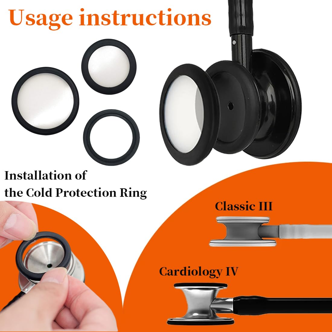 GXGM 1 Set Stetoscopio Parti di Accessori, Stetoscopio Forniture,Tappi per Orecchie Super Morbidi per Stetoscopio, Stetoscopio Kit Accessori,Applicabile per Fonendoscopio littmann