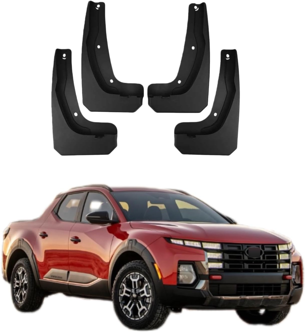 Mud Flaps Splash Guards for Hyundai Santa Cruz 2022-2026, Custom Fit All Weather Tire Protector, Exterior Accessories, Not Fit XRT