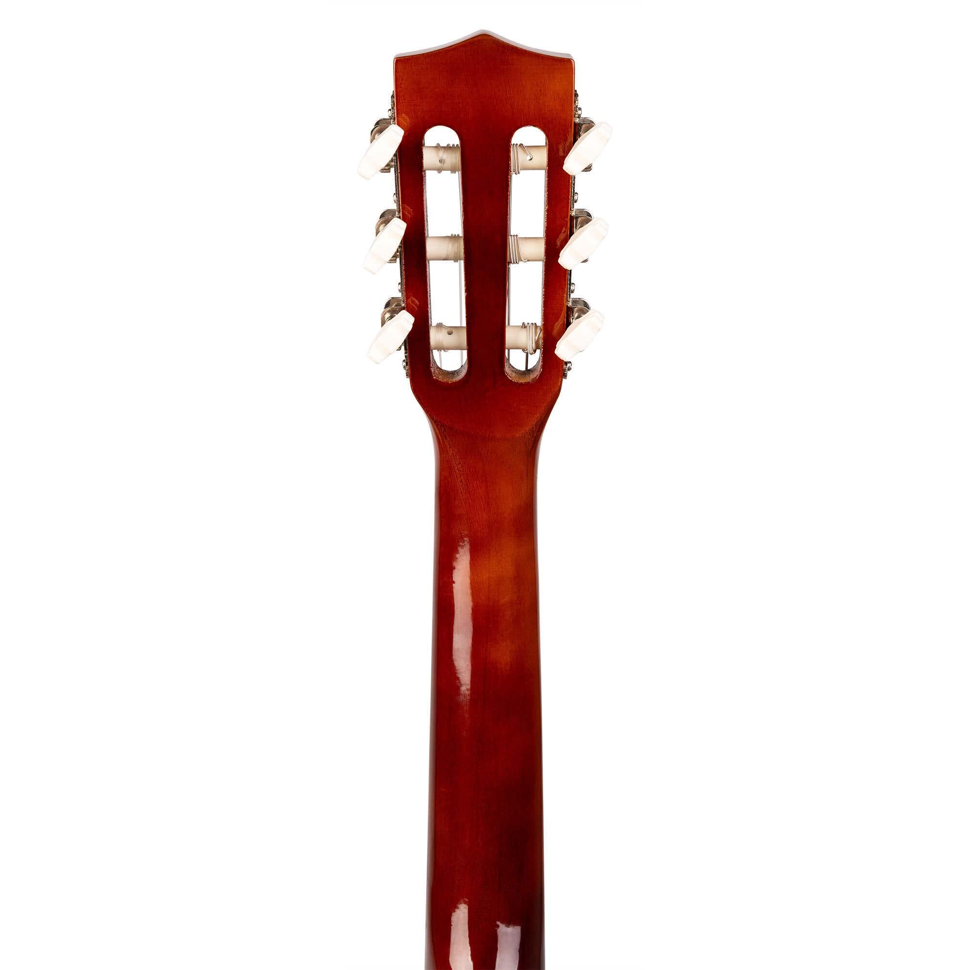 MAX SoloArt Junior 1/4 Guitarra Clásica para Niños de 3 a 6 Años - Set Completo con Funda Mochila, Soporte MAX GP20, Afinador Clip, Púas y Cuerdas Nailon - Ideal para Principiantes Infantiles