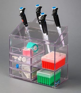 HPLC Benchtop Organizer/Caddy Tough Break Resistant PETG