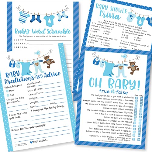 Cartes de prédictions et conseils baby shower pour occuper 25 invités facilement