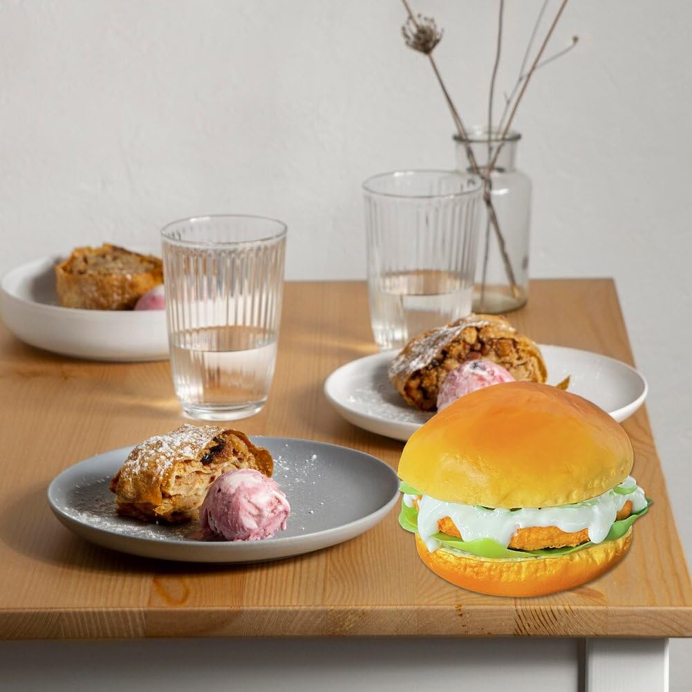 Dianzan Realistyczny Fałszywy Model Hamburgera do Prezentacji Restauracji. Rekwizyty do Fotografii.