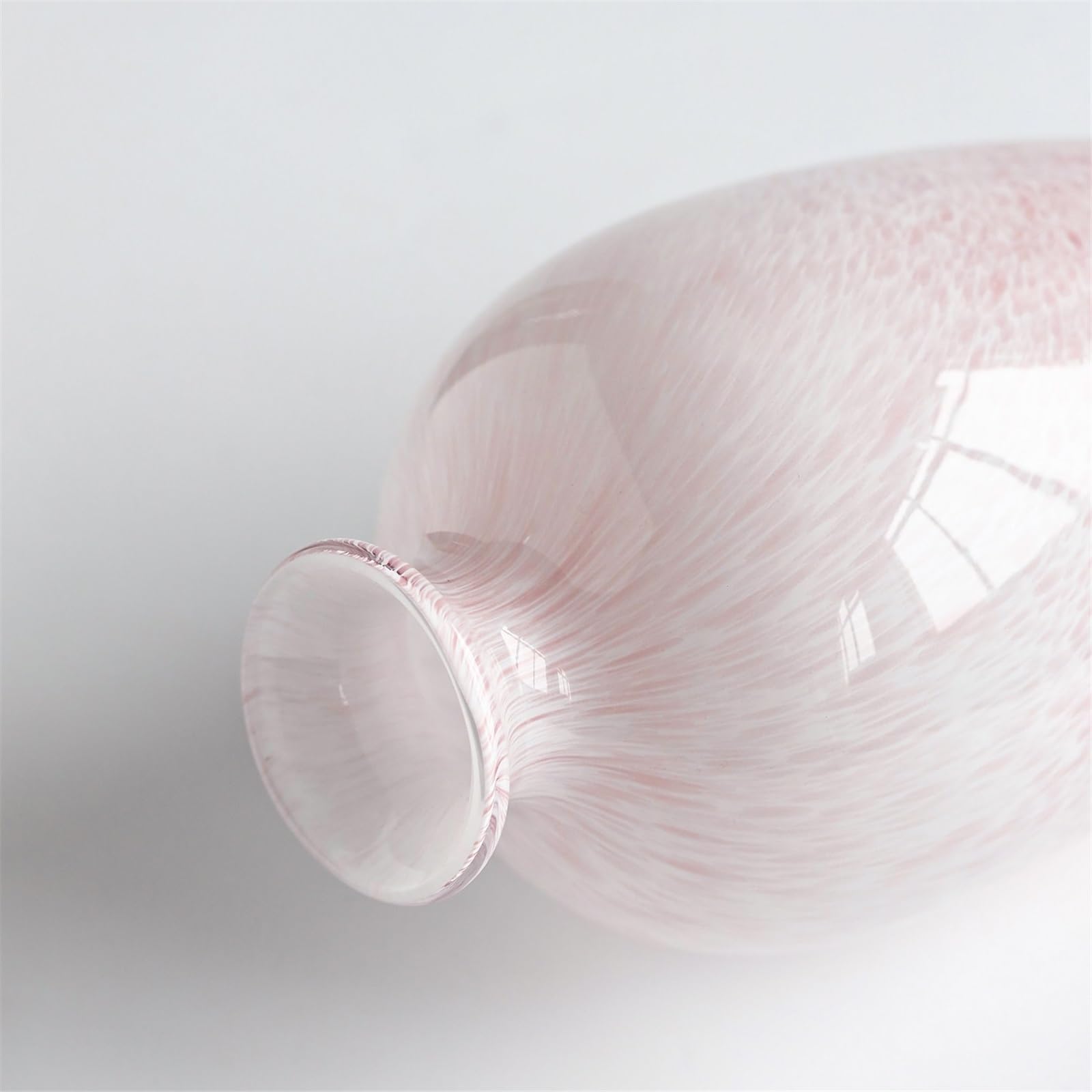 Vaso di Fiori Vasi in Vetro sfumato Rosa da 35,5 cm Vaso Decorativo Moderno for la casa