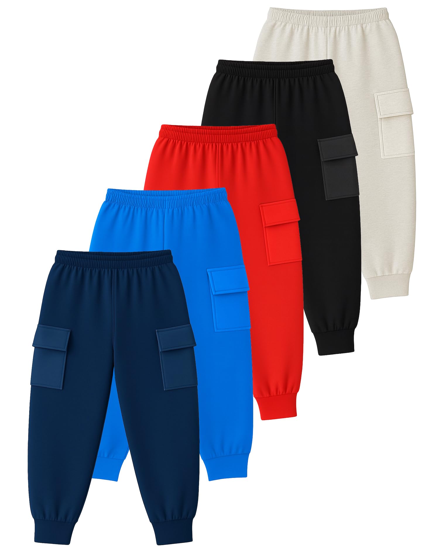 Kuchipoo Boys Cargo Joggers - Pack of 5-picture-15