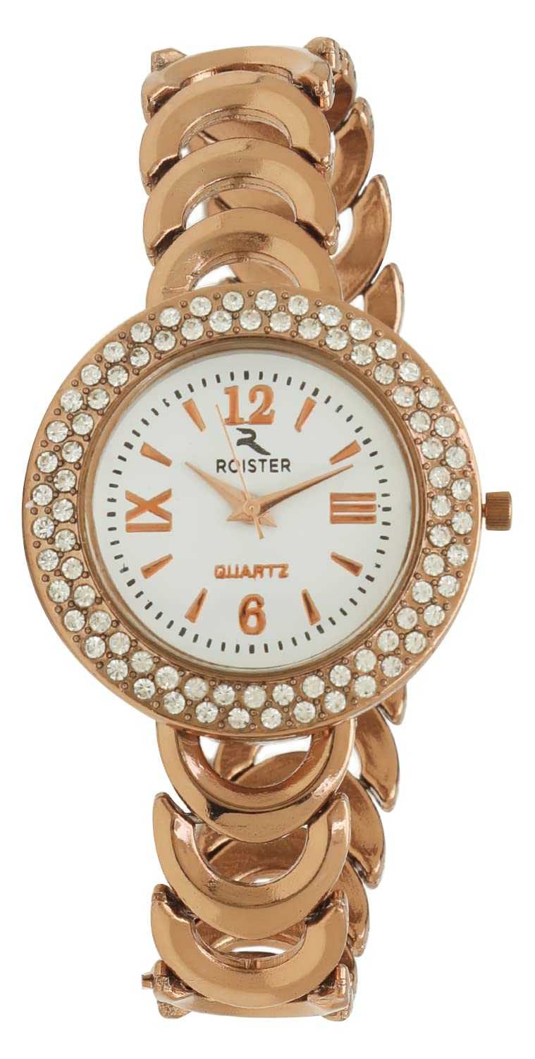 ROISTER Analog White Dial Brown Strap Watch for Women Girls - RT-2067 (B0B1YRZ4KJ) Amazon Price History, Amazon Price Tracker