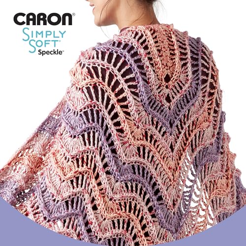 Image of Caron Simply Soft Speckle Vintage Yarn - 3 Pack of 141g /5 oz - 100% Acrylic - #4 Worsted (Medium) - 235 Yards - Knitting /Crochet