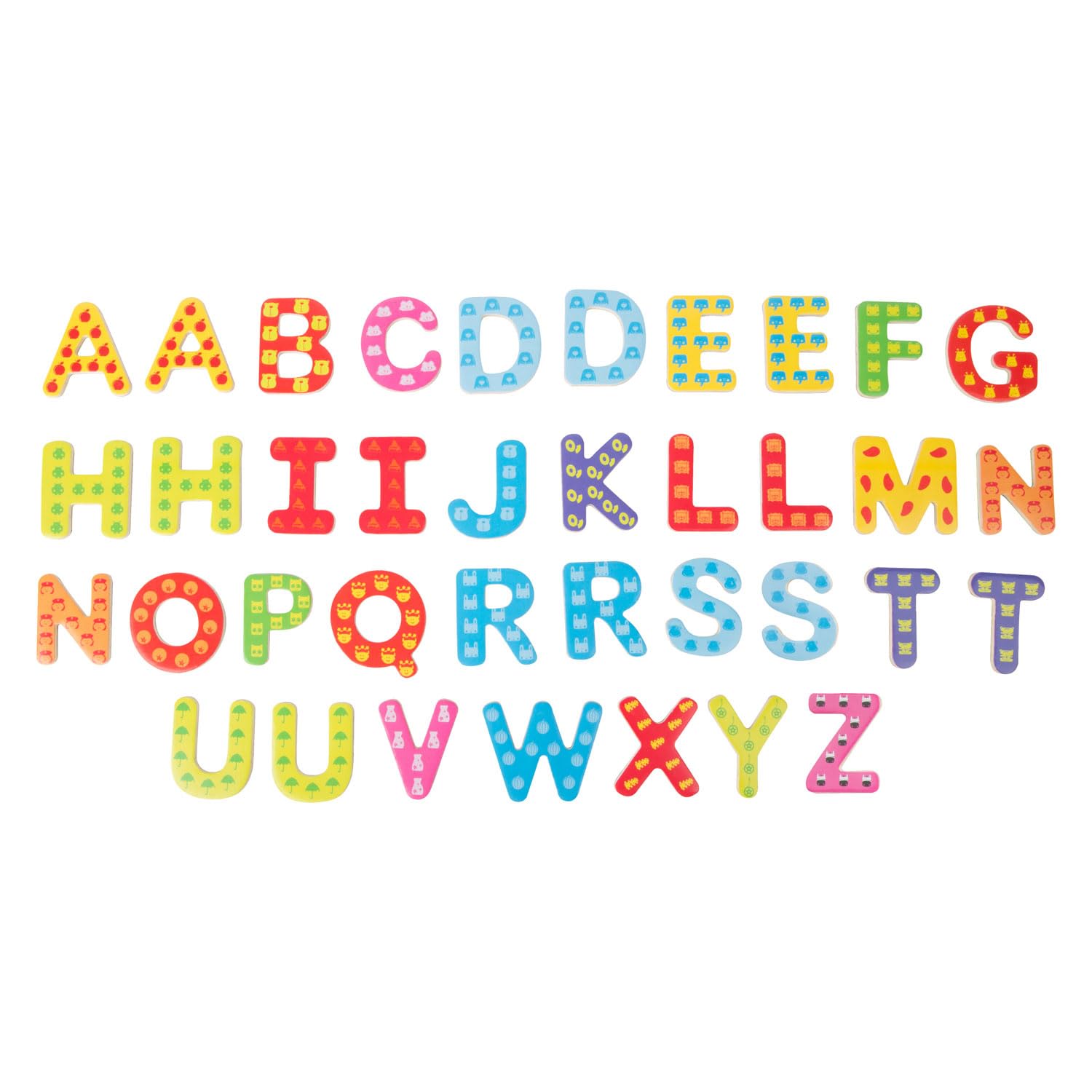 Bunte Magnetbuchstaben