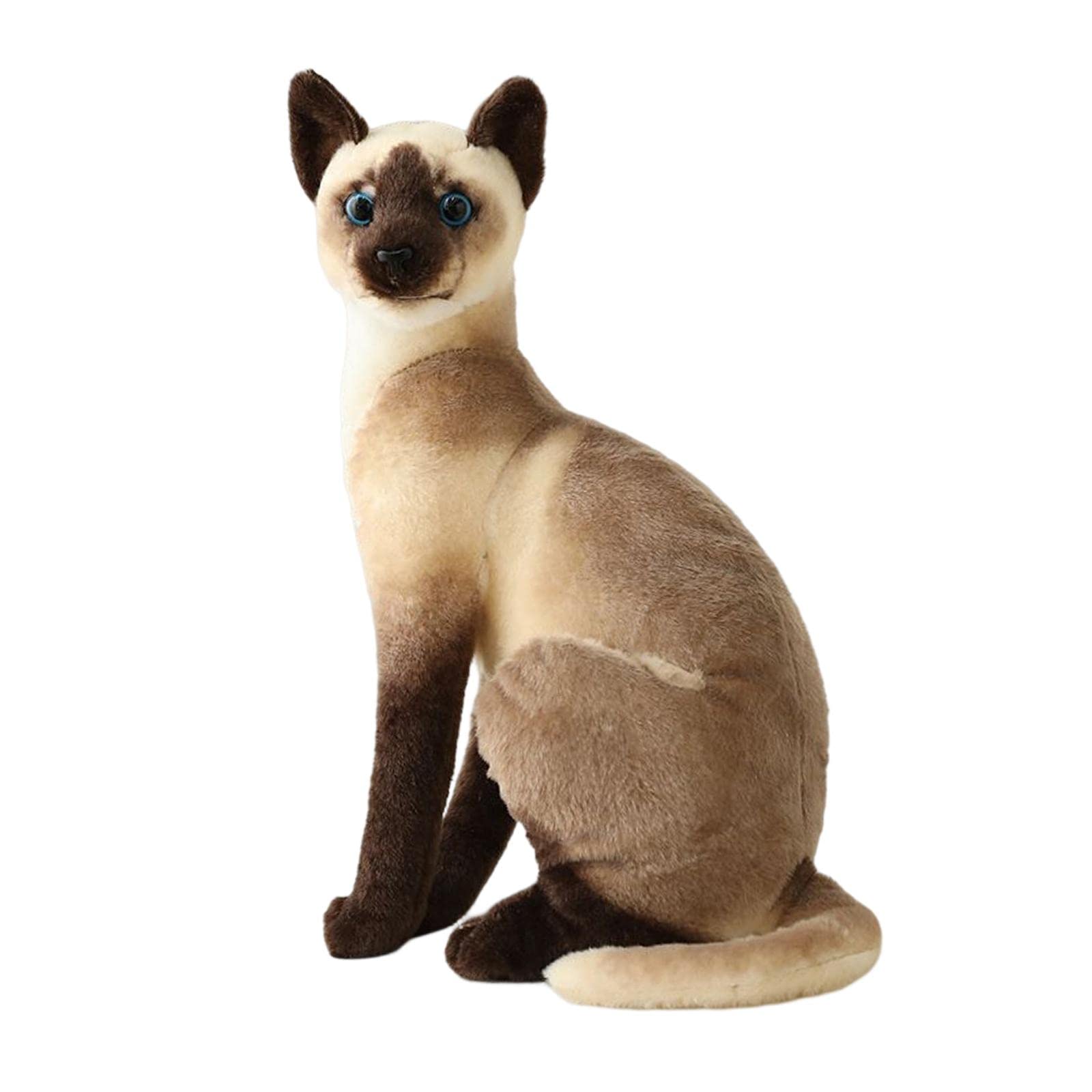 Nonotse Plüschkatze – Realistisches Stofftier, 30 Cm, Getigert Oder Siam, Mit Stützblock