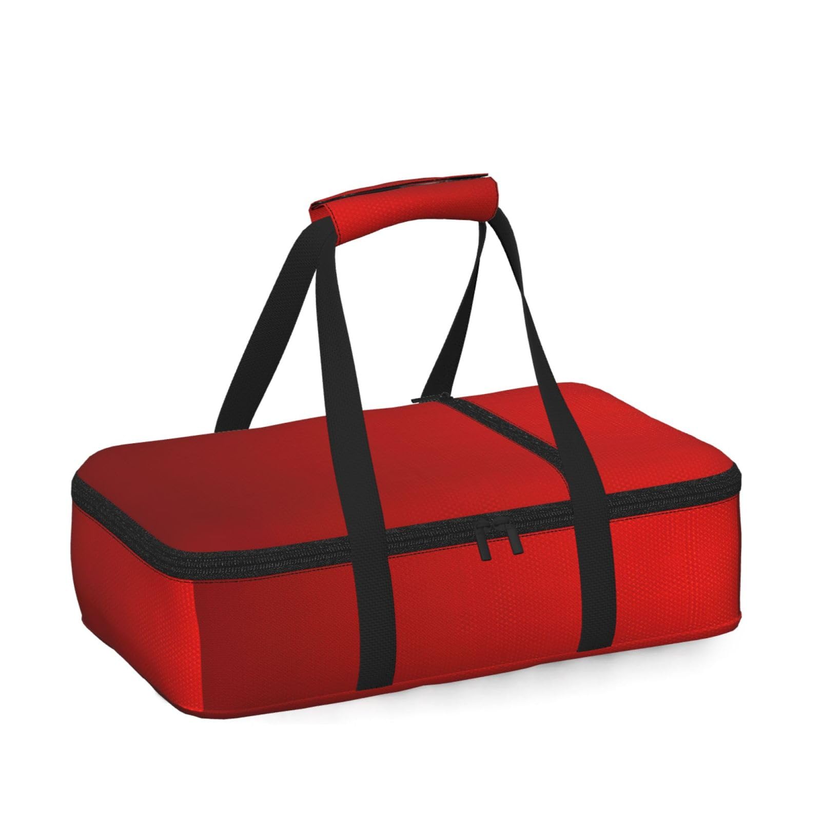 Red Stripe Print Insulated Thermal Food Storage Bag Daily Reusable Picnic Tote Lunch Box Home
