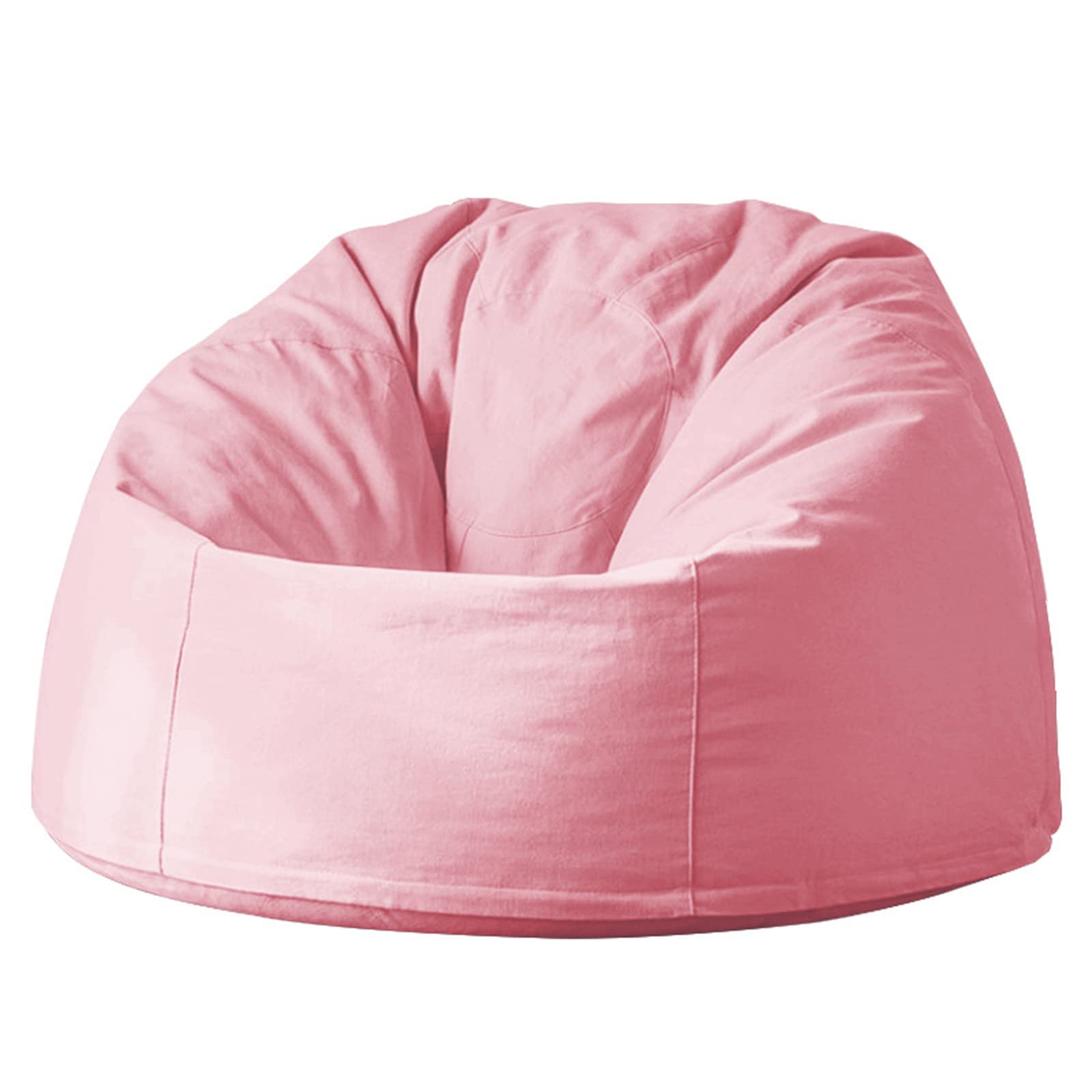 Housse de pouf poire en coton rose 90x95cm sans remplissage pour rangement jouets