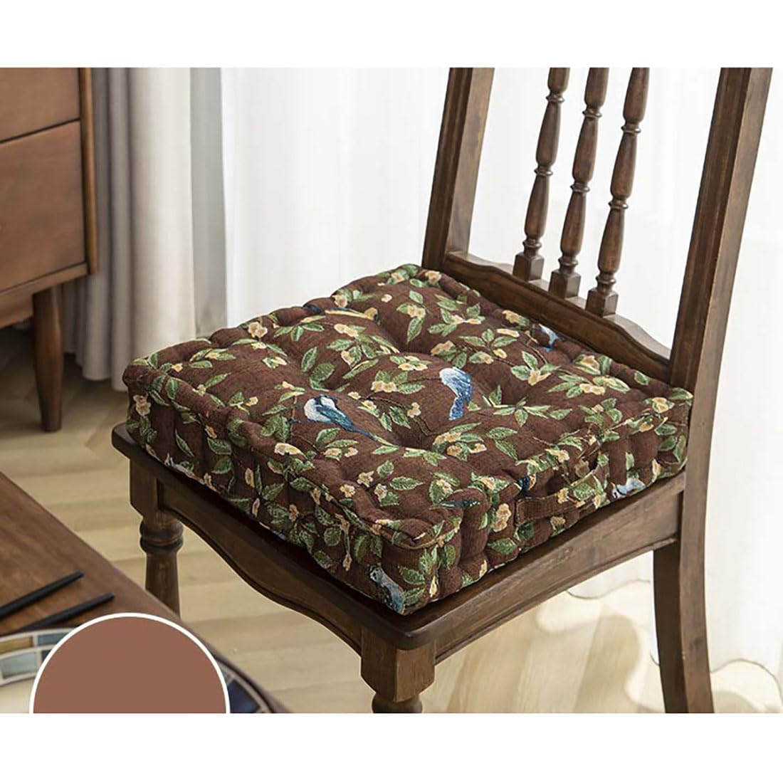 VHJdtE Seat Cushion, Square Dining Chair Pads|Cozy Soft Long-Lastings|Stylish Upholstered Sofa Backrest Pillow(Brown)