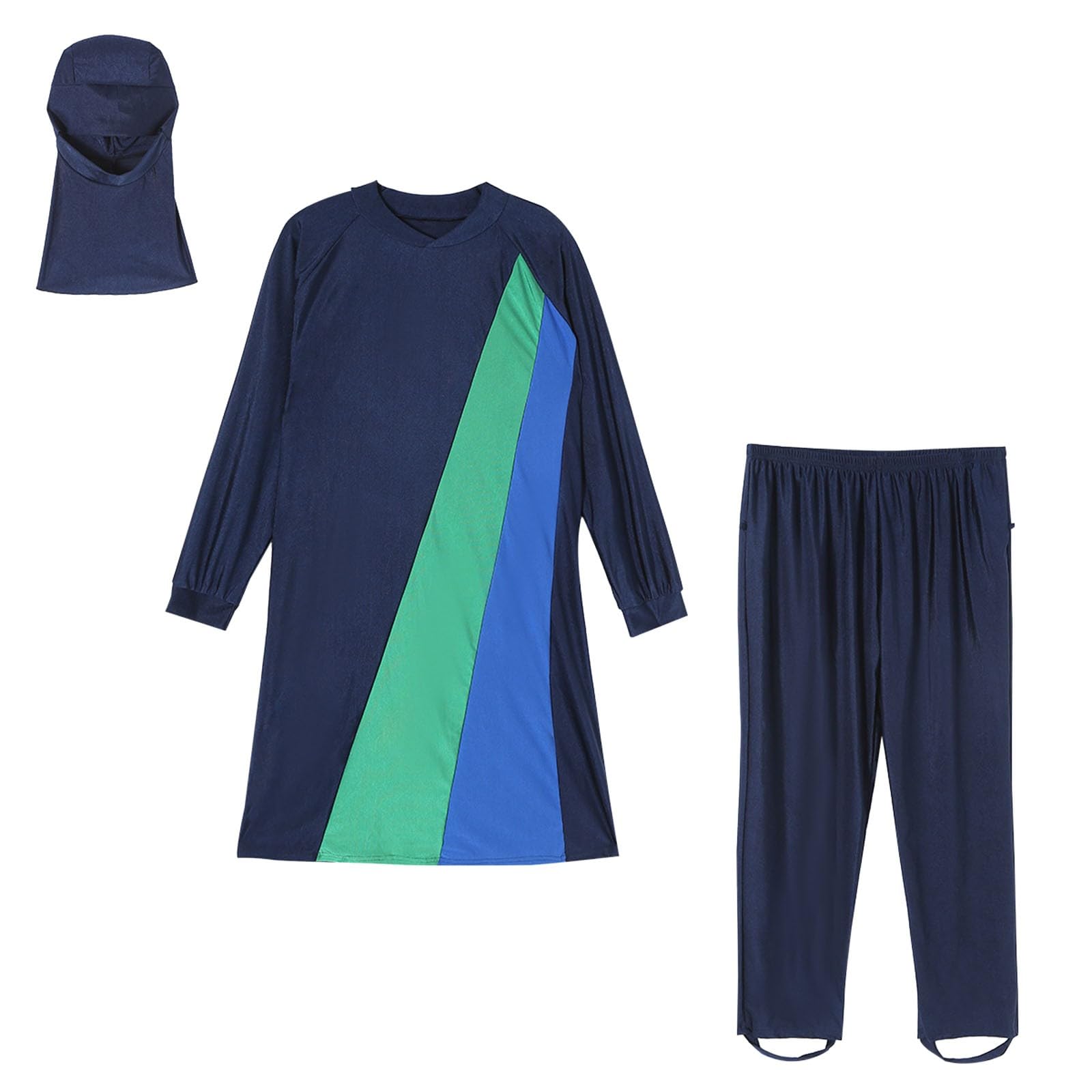 Générique Costume da Bagno Coprente per Costume da Bagno Burkini Ample a Maniche Lunghe e Pantaloni