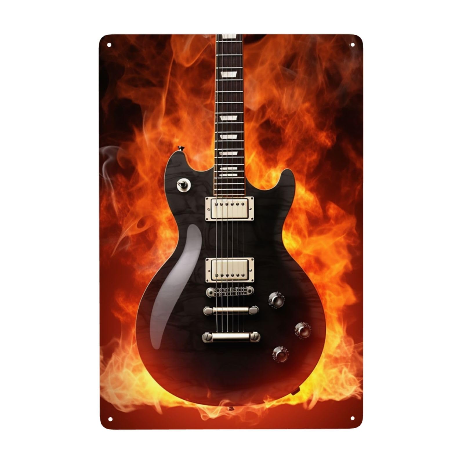 Vintage Metal Tin Signs Retro Garage Signs Stylish Wall Art Plaques for Home Decor Unique Poster 8x12 Inch Rock Guitar Metal Sign Outdoor Wall Decorations Gifts
