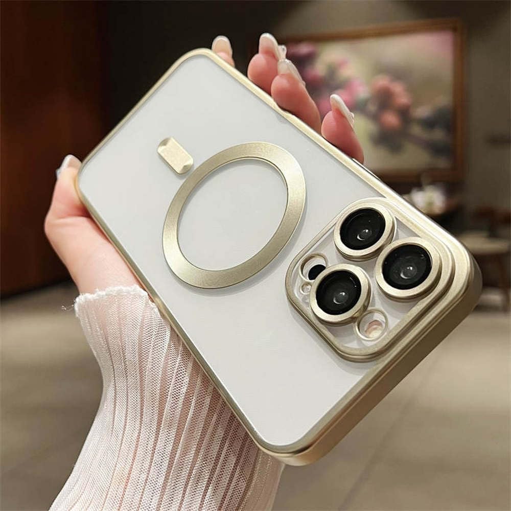Coque de chargement magnétique évite rayures objectif iPhone 15 Plus