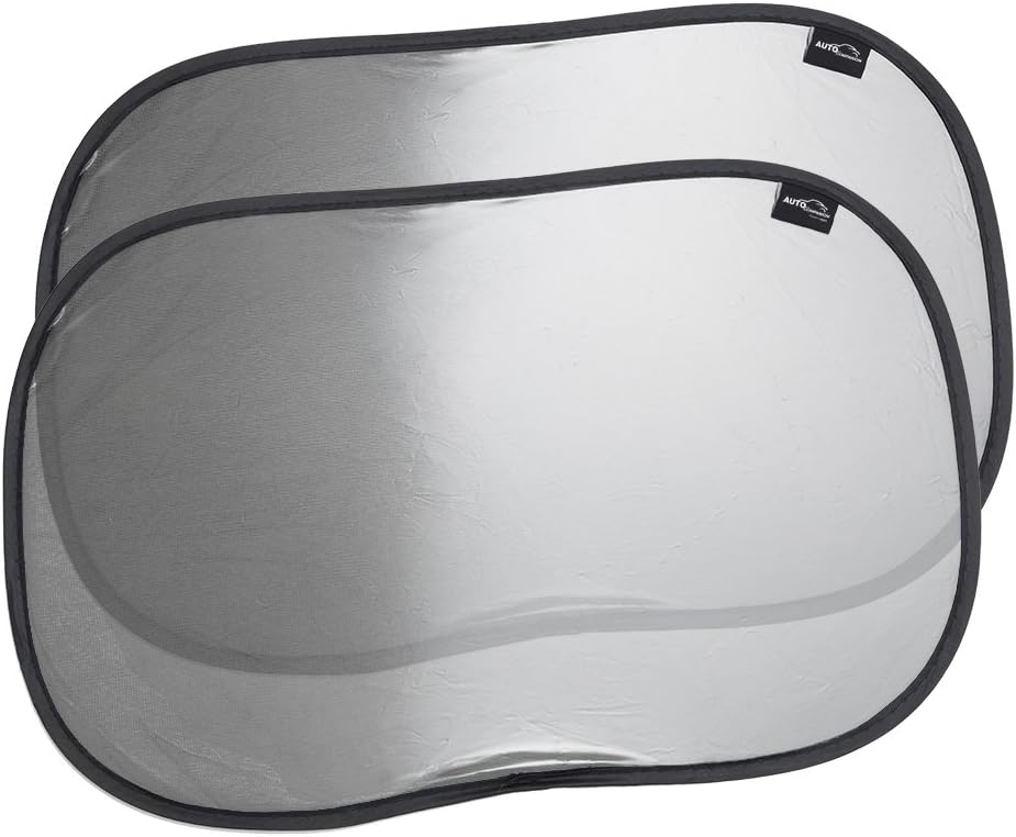 Auto Companion 2pcs Car Window Sun Shades - Universal Baby Car Sunshades - Blocks Harmful UV Rays Sun Glare Heat - Protection for Your Kids-No suction cups needed