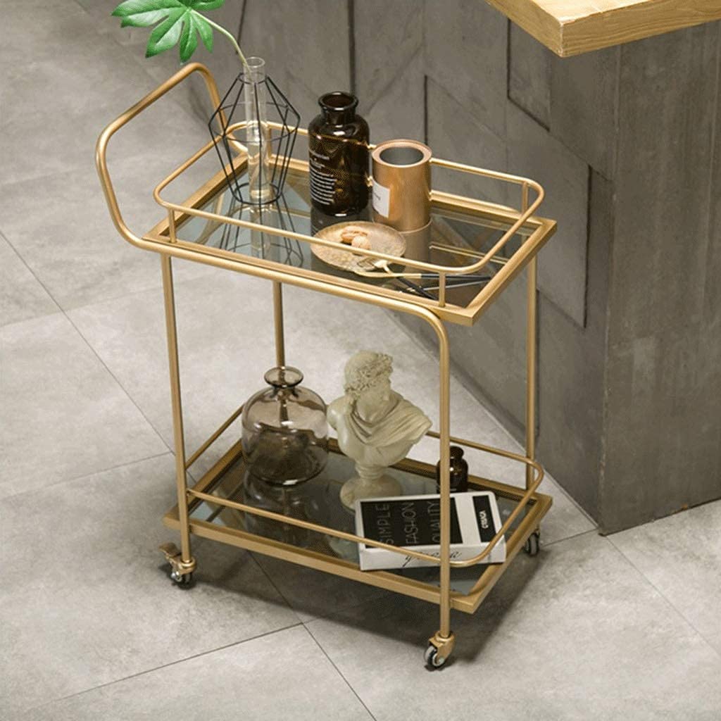 Carro de Cocina rodante para almacenar Vino con Carrito de Servicio y volquete para Barra.