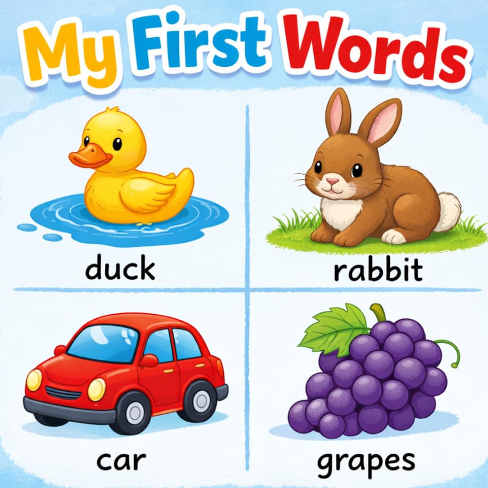 My First Words: Simple and Fun First Vocabulary Book for Toddlers