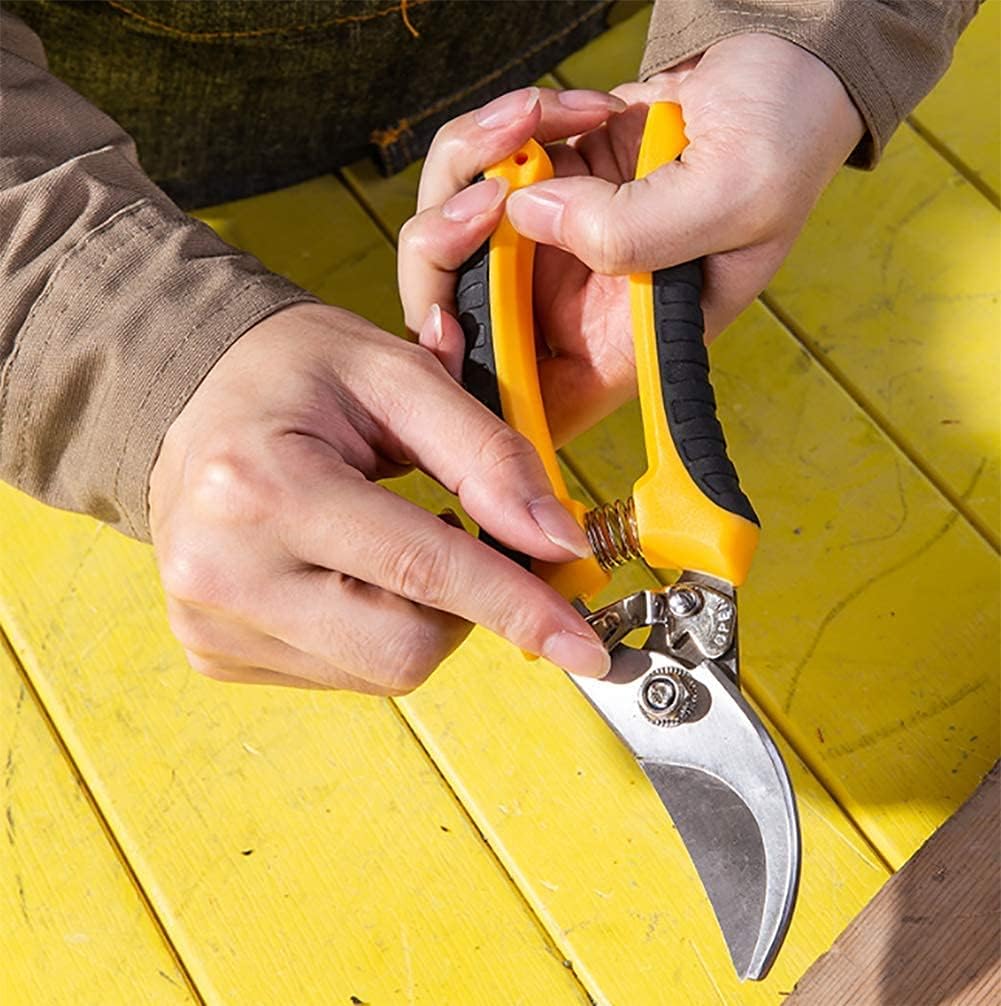 Best Tree Trimmer, Garden Shears, Hand Pruner 8 Inch Labor-Saving Fruit Shears Branch Pruning Scissors