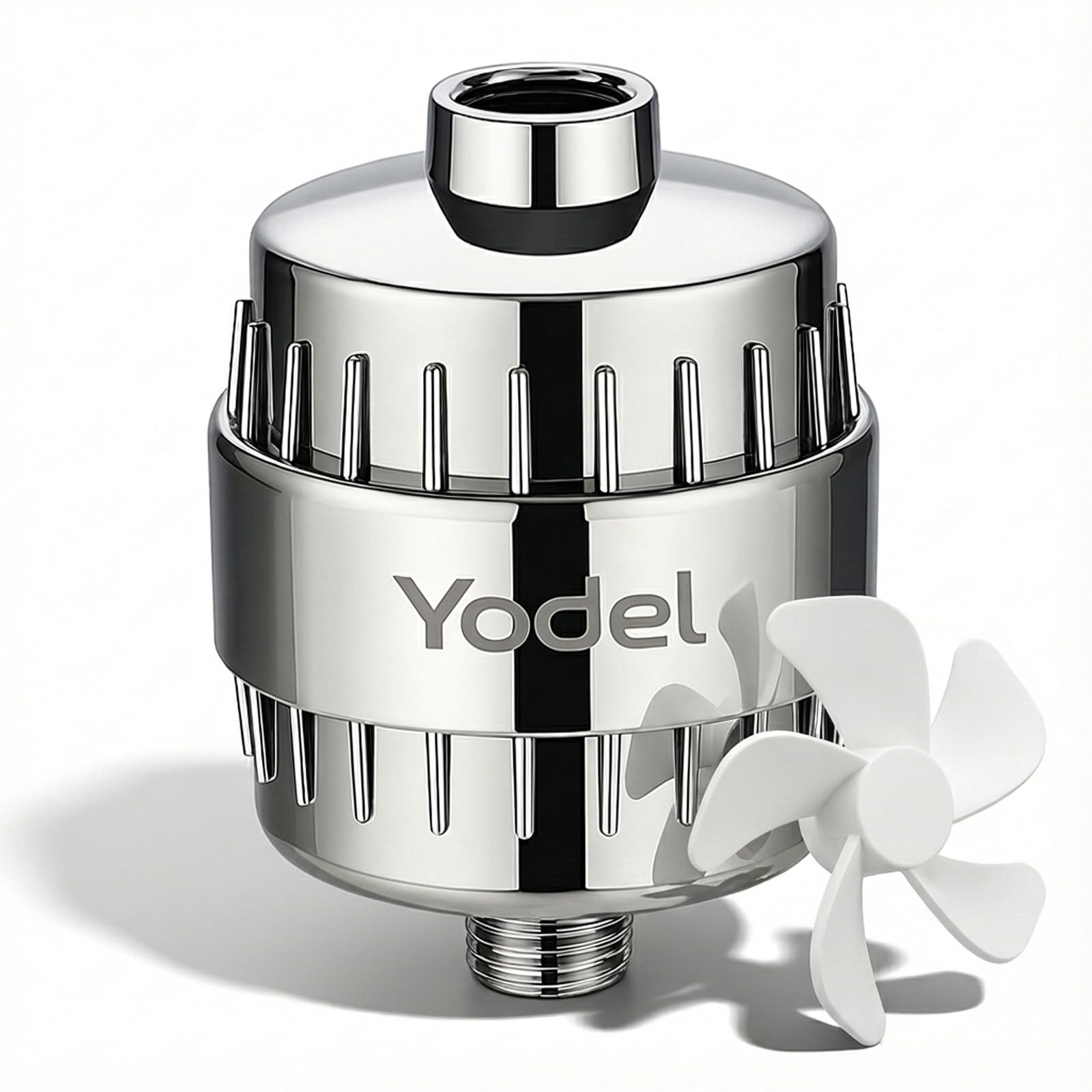Yodel 25-Stage Shower Head Filter for Hard Water - Advanced Nano-Tech & KDF-55 Filtration - High Output Water Softener for Dry Skin, Hair & Nails, Removes 99% Chlorine, Fluoride & Heavy Metals, Chrome