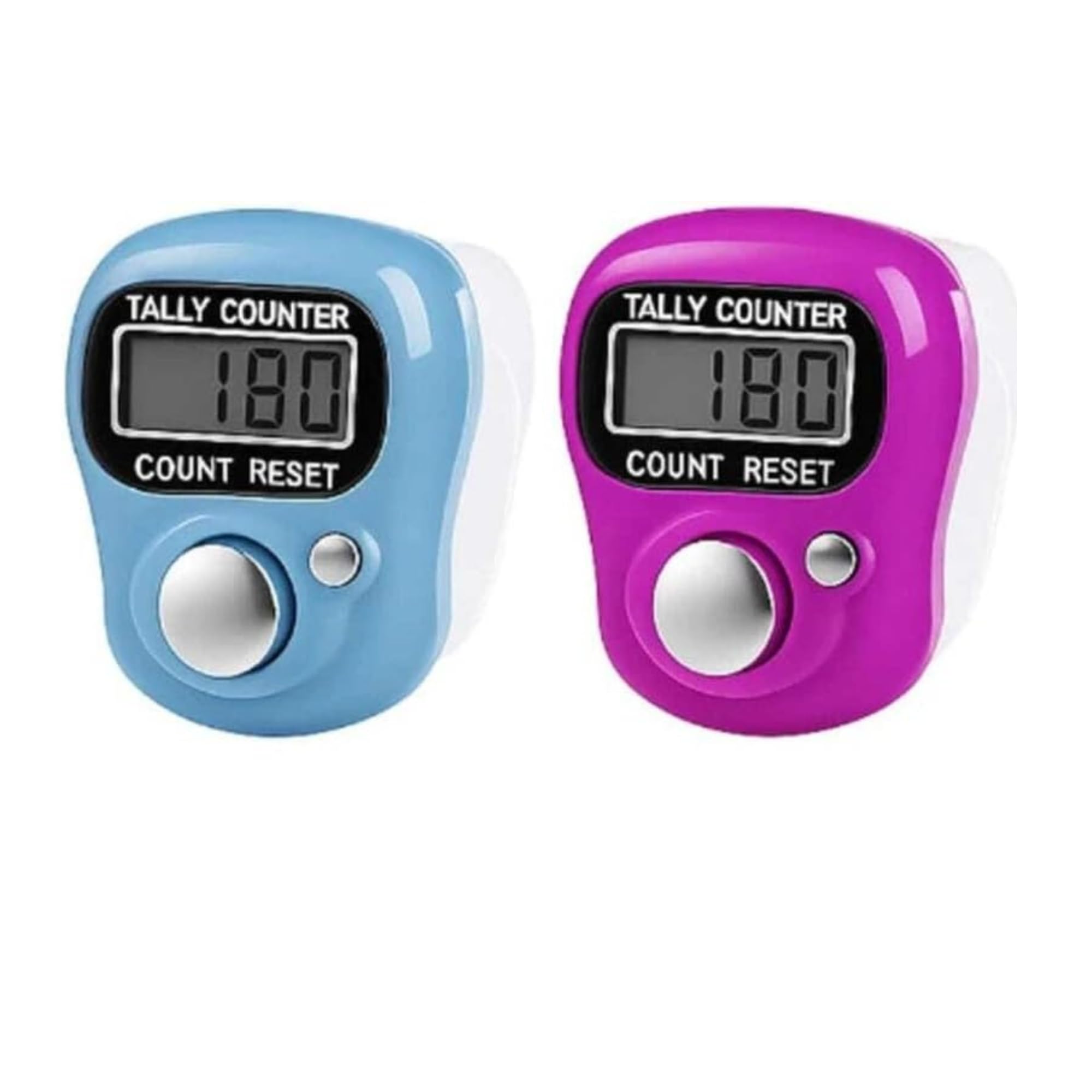 Digital Tally Counter, Finger Ring Counter with LCD Display, Count Reset, Multicolor, Pack of 2-image-47