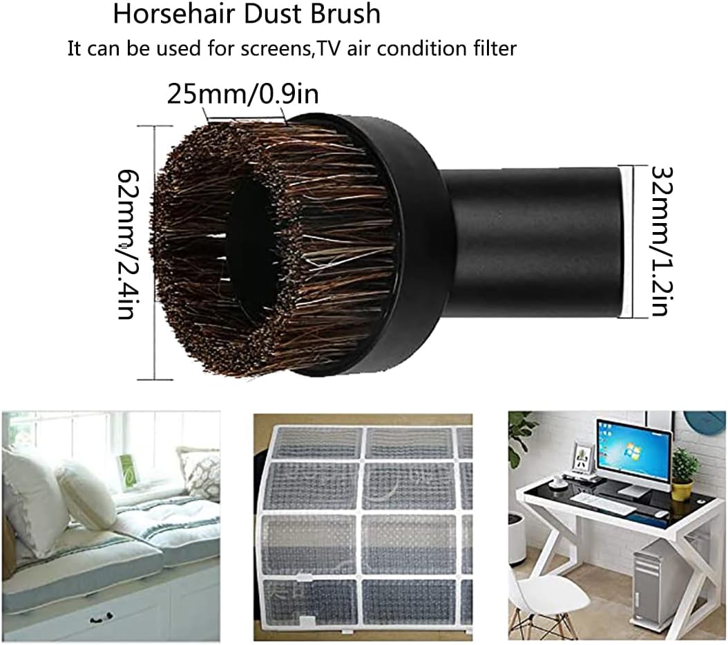 1 1/4 inch Shop Vacuum Attachments Brushes for Shop Vac Accessories 1/4 inch 1 3/8 inch Vacuum Cleaner Accessories