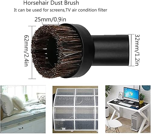 Miniatura 3 de Accesorios para aspiradora de 1.260 in (1-1/4 pulgadas) o 1.378 in (1-3/8 pulgadas) Accesorios para aspiradora, boquilla de cepillo, herramienta de
