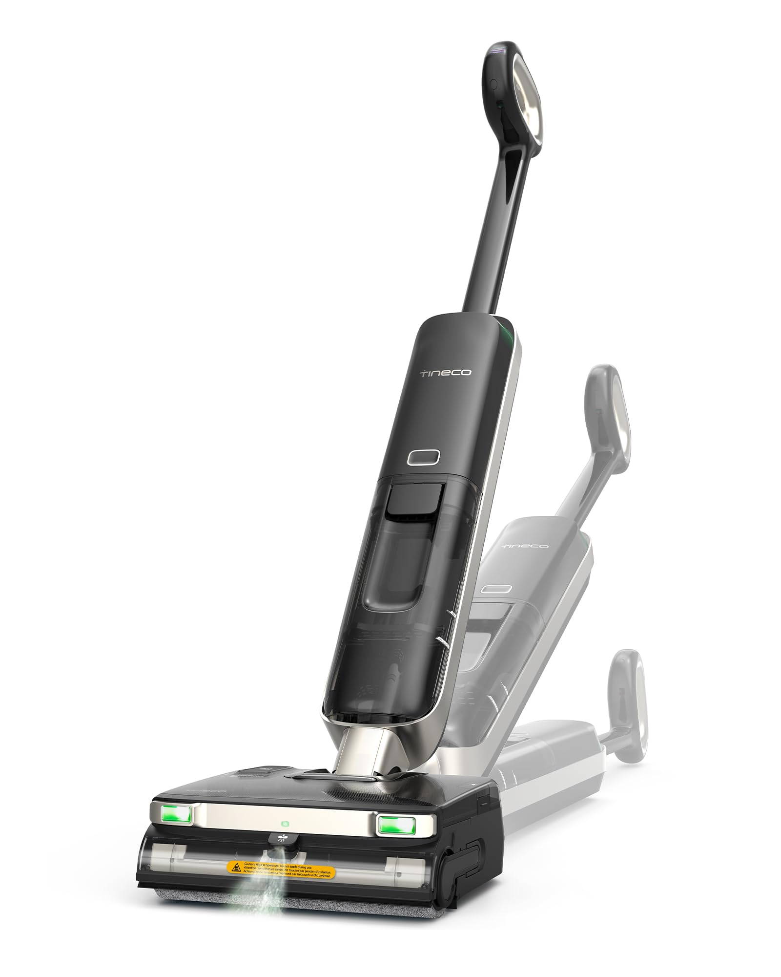 Tineco Floor ONE S9 Master Nass Trockensauger, StreakFree-Abzieher, ThermoBlast-Tech, 9,9 cm Superflaches Gehäuse, 23000Pa Saugerkraft, Flashdry-Selbstreinigung, 150° Grüner DustReveal-Licht