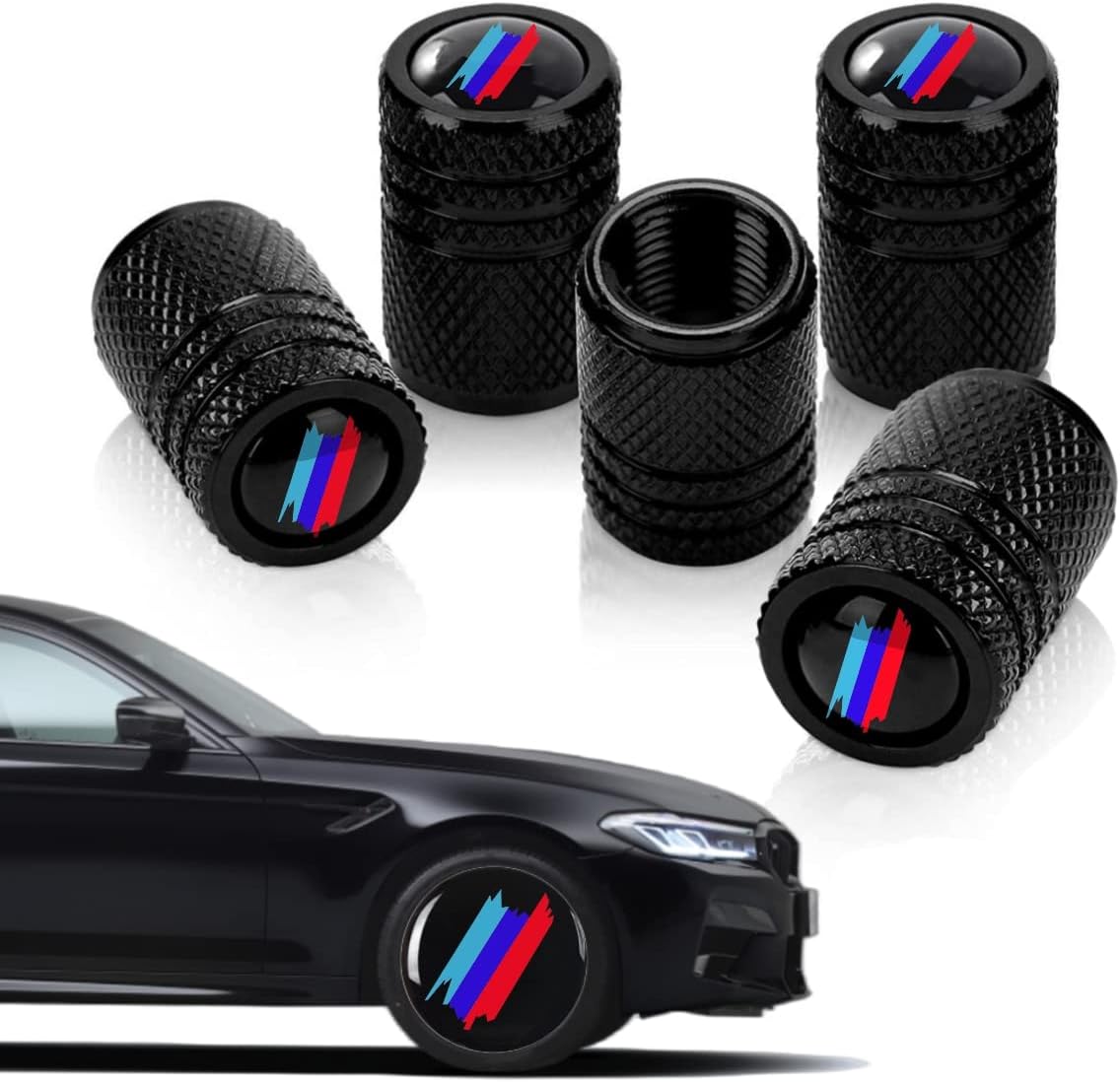 M 3 Color Tire Valve stem Covers Tire Valve Stem Caps Metal