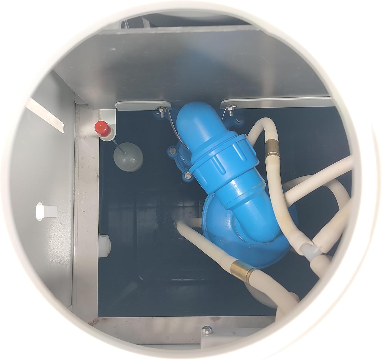 TECHTONGDA 55L Water Circulating Vacuum Pump 110V Lab Vertical Vacuum Pump with 5 Suction Heads and Rubber Tube, 50L/min Air Extraction Rate for Rotary Evaporator, Reaction Unit