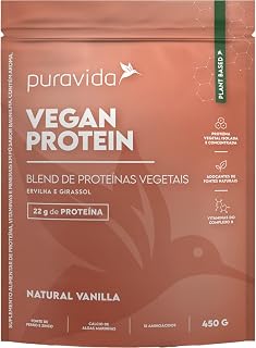 Kit 2X: Vegan Protein Vanilla com Vitaminas Puravida 450g