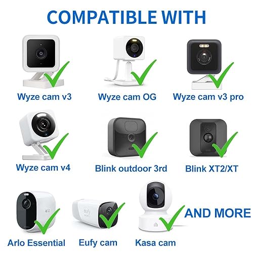Miniatura 2 de DIANMU Cargador de cable de extensión de alimentación de 10 pies para Wyze Cam V3, WyzeCam al aire libre, Blink Outdoor, Simplisafe, Eufy, Arlo