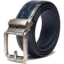 Fabio Valenti Mens Genuine Leather Ratchet Dress Belt-Adjustiable Buckle