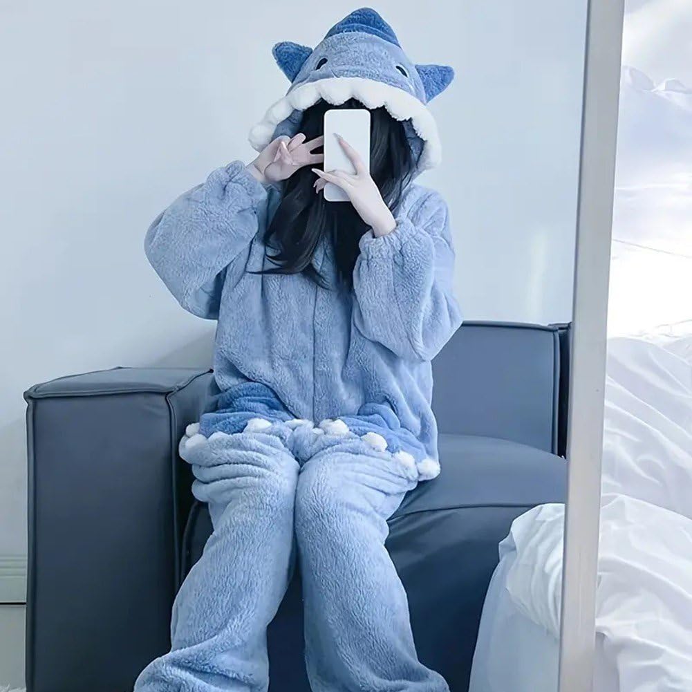 Śliczna piżama rekina kombinezon rekin zwierzę piżama cosplay zwierzę piżama kreskówka odzież domowa na Halloween, do domu, na imprezę z maską, imprezy
