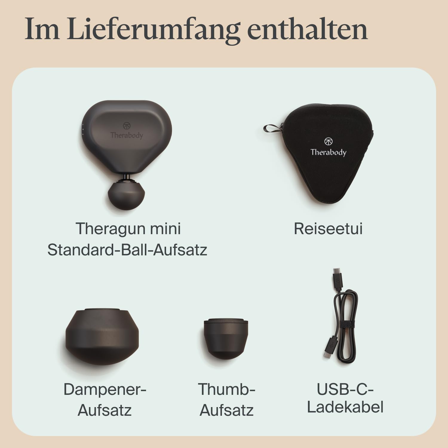 Therabody TheraGun Mini-Massagepistole zur Schmerzlinderung, 3. Generation schwarze Percussion-Therapie