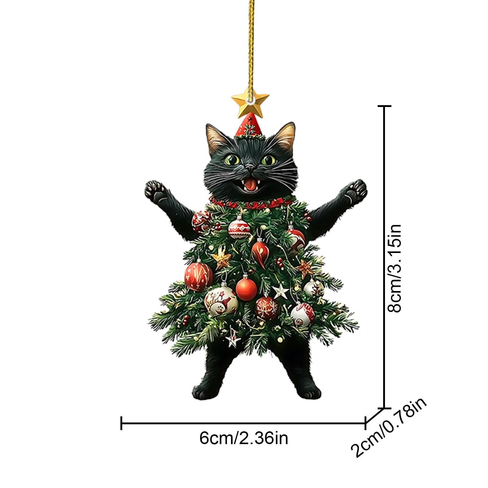 Amazon.co.jp: 猫のクリスマスオーナメント、クリスマスツリー用の猫の
