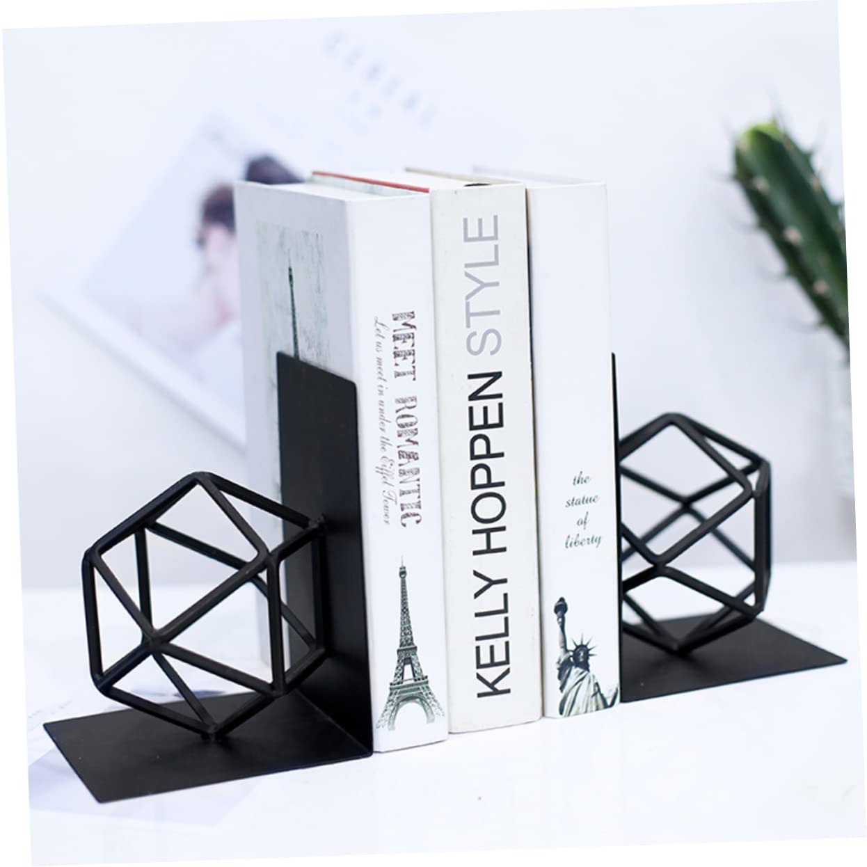 DOITOOL Buchstützen Aus Metall rutschfest Und Robust Für Bücher DVDs Und Zeitschriften Für Zuhause Büro Und Bibliothek Schützt Schreibtisch Und Regal Vor Kratzern