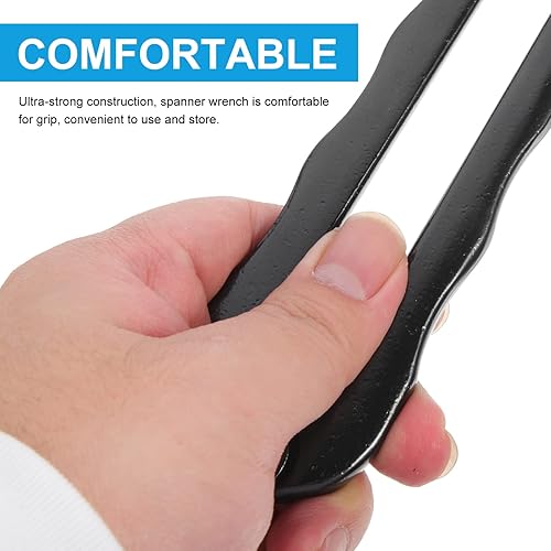 Miniatura 7 de Llave inglesa de ángulo ajustable, llave de cara ajustable, alicates de pasador para tuercas redondas con agujeros perforados (negro, llave inglesa