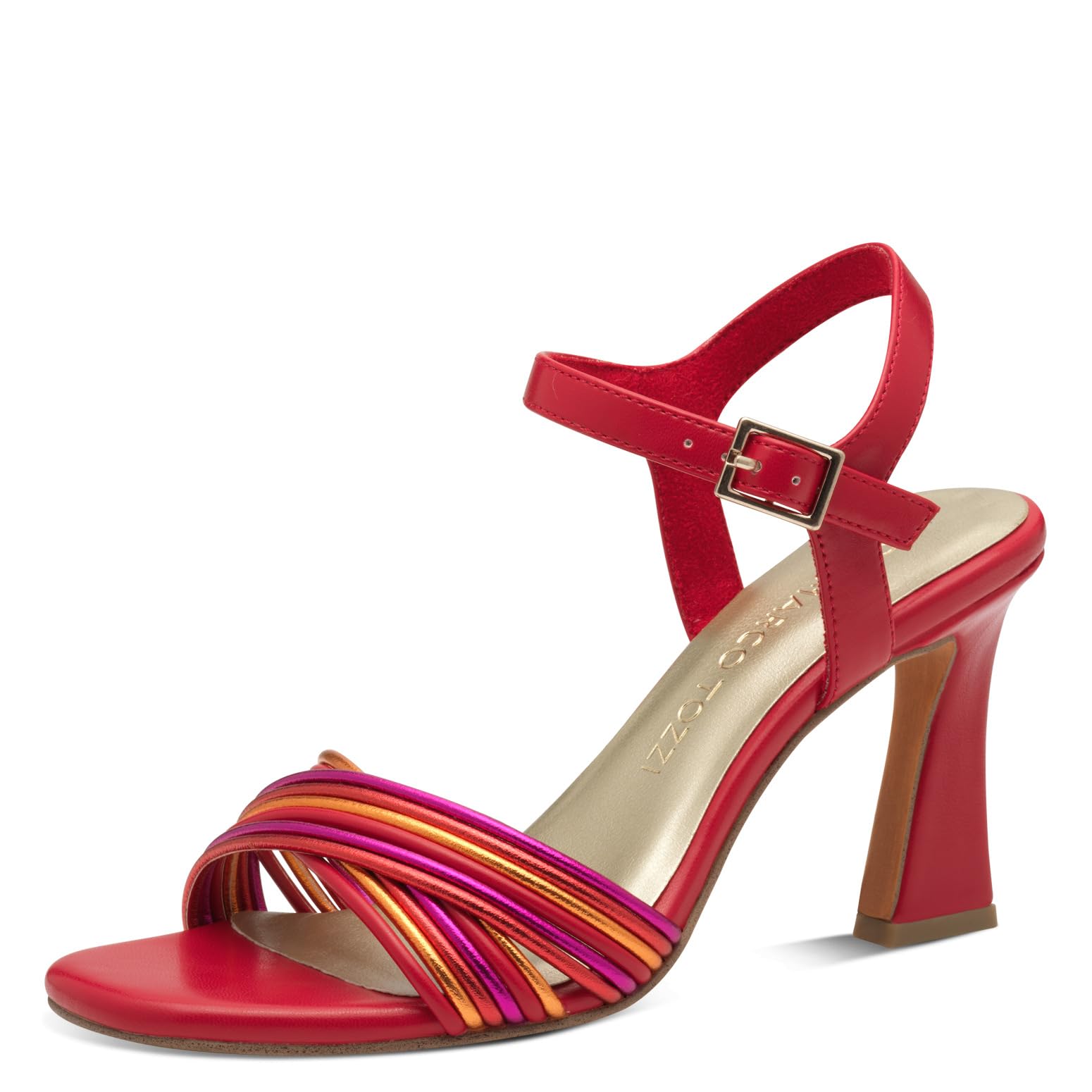 MARCO TOZZI Women's 2-28329-44 Sandals, Red Comb, 9 UK