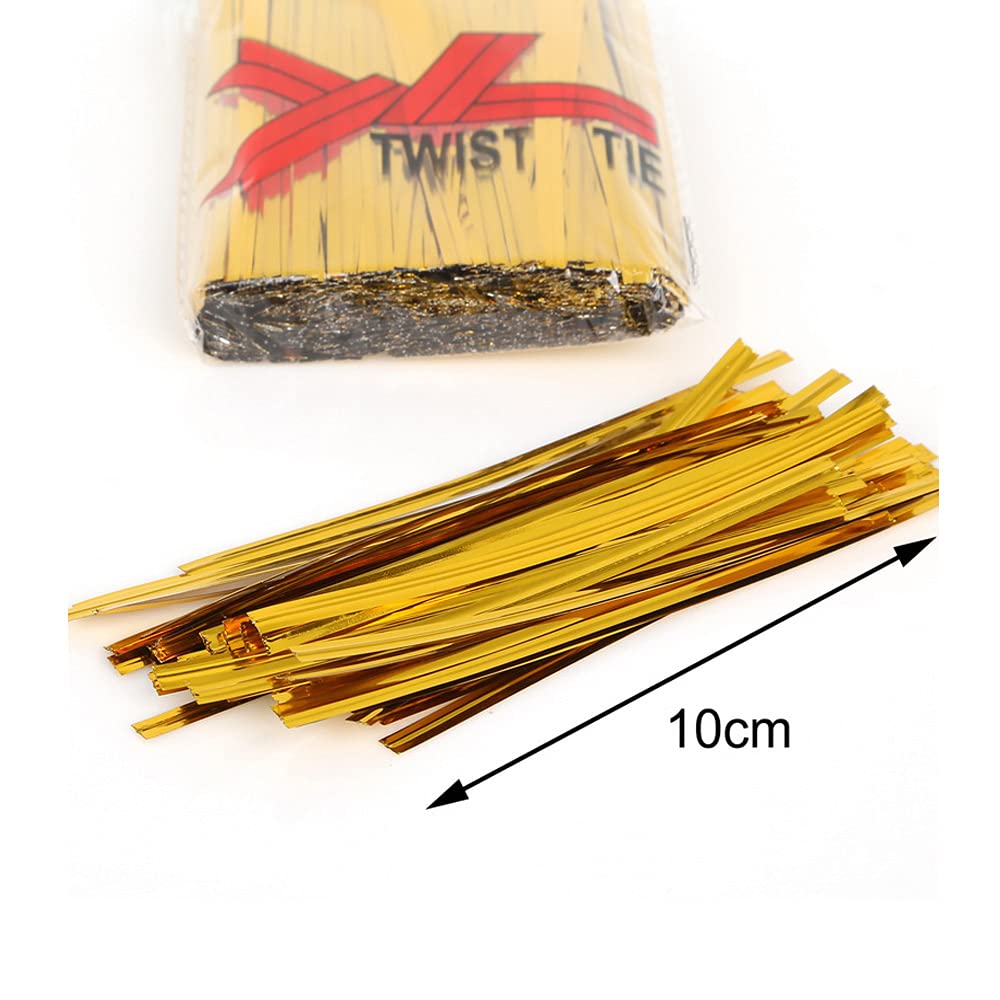 800 sztuk metalowych drutów twist krawaty Twist ties paski do wiązania metaliczne opaski kablowe do piekarni, ciasteczek, czekoladek, cukierków